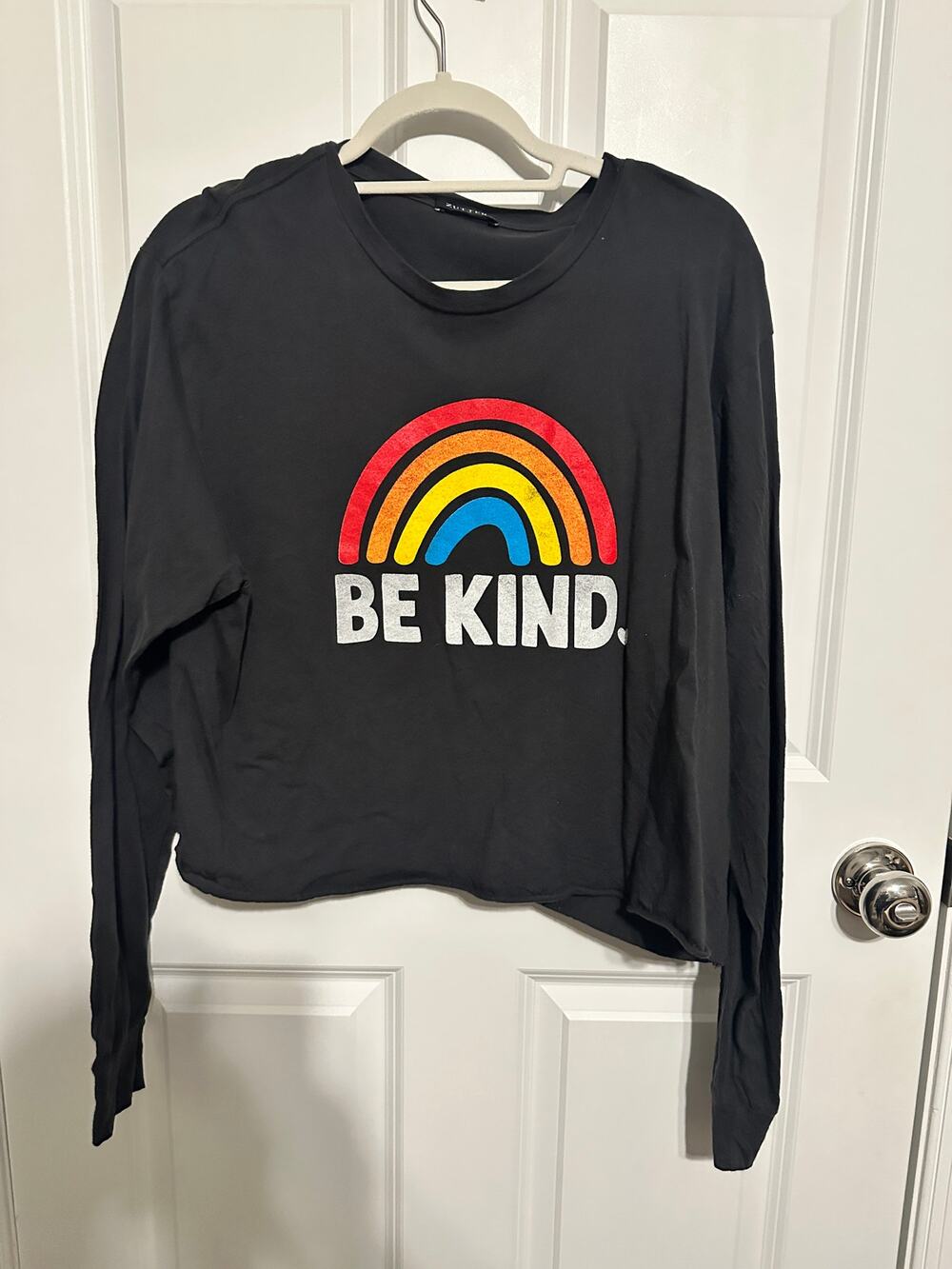 Zutter BE KIND Women's Long-Sleeved Cropped T-Shirt Large